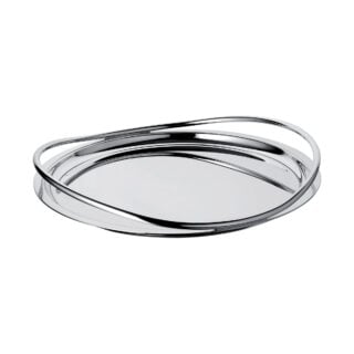 Christofle Vertigo round tray silver plated