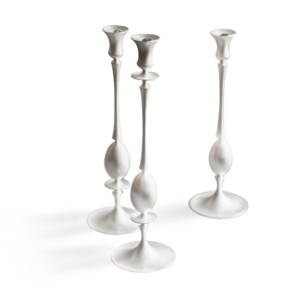 E.R. Butler Biedermeier Candlesticks Satin Silver E.R. Butler Biedermeier Candlesticks Satin Silver