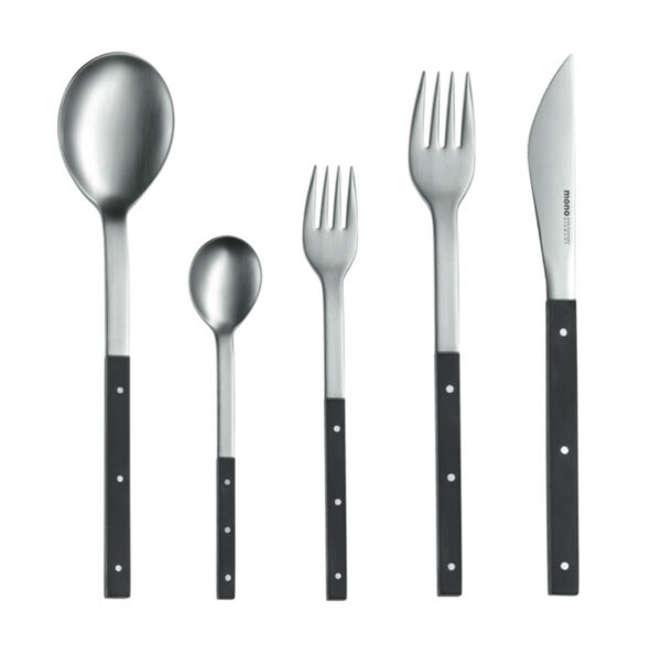 Mono-E Ebony 5-Piece Place Setting Stainless Steel Mono-E Ebony 5-Piece Place Setting Stainless Steel