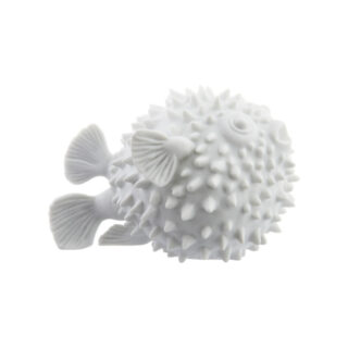 Nymphenburg Hedgehog Fish White Bisque