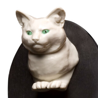 Nymphenburg Porcelain Cat Hunting Trophy Close Up