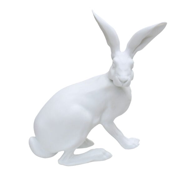 Nymphenburg Porcelain Hare White Bisque Nymphenburg Porcelain Hare White Bisque