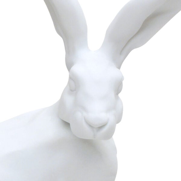 Nymphenburg Porcelain Hare White Bisque Close Up Nymphenburg Porcelain Hare White Bisque Close Up