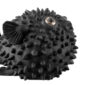 Nymphenburg Porcelain Hedgehog Fish Black Bisque with Gold Eye Close Up