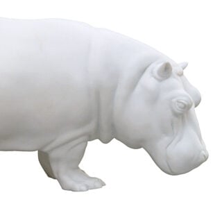Nymphenburg Porcelain Hippopotamus White Bisque Close Up Nymphenburg Porcelain Hippopotamus White Bisque Close Up