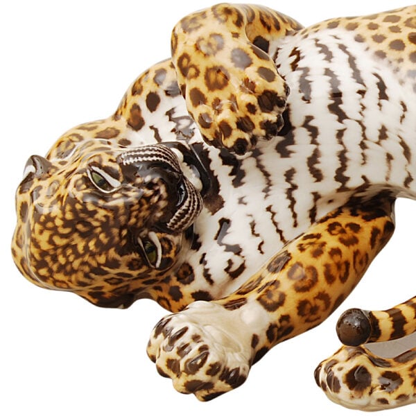 Nymphenburg Porcelain Leopard Amidou Close Up Nymphenburg Porcelain Leopard Amidou Close Up