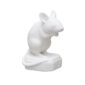 Nymphenburg Porcelain Sitting Mouse In White Bisque