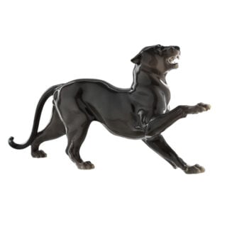 Nymphenburg Porcelain Striding Panther Painted