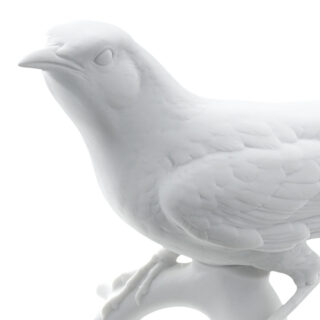 Nymphenburg Porcleain Blackbird Figurine White Bisque