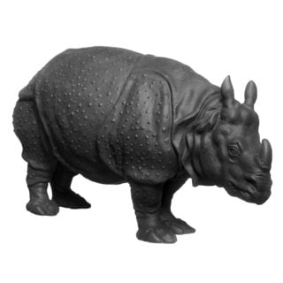 Nymphenburg Rhinoceros Clara In Black Bisque