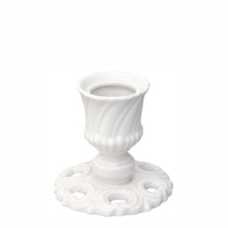 Nymphenburg Rococo Candlestick With Candle Detail View Nymphenburg Rococo Candlestick With Candle Detail View