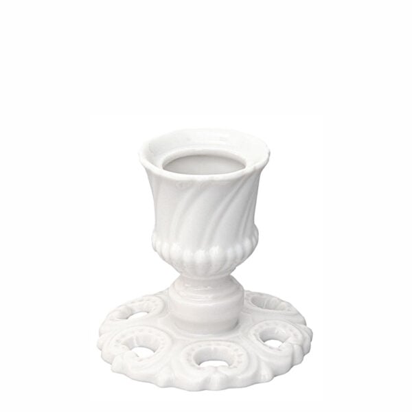 Nymphenburg Rococo Candlestick With Candle Detail View