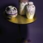 Nymphenburg Porcelain Violet and Green Ginger Jar