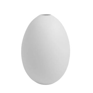 Nymphenburg Egg Vase White Bisque Exterior with Glazed Interior Large