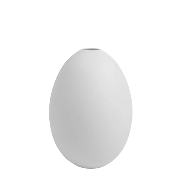 Nymphenburg Egg Vase White Bisque Exterior with Glazed Interior Medium