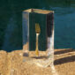 Puiforcat Royal Fork mood photo showing the fork frozen in an ice block.