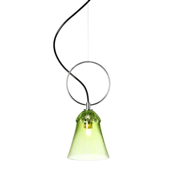 Saint-Louis Crystal Apollo Chartreuse Pendant Light