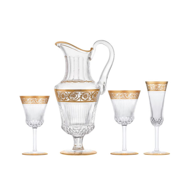 Saint-Louis Crystal Thistle Gold Glassware