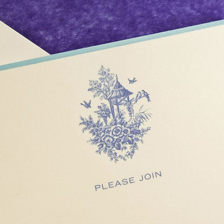 The Printery Toile Fill-In Invitations The Printery Toile Fill-In Invitations