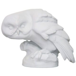Nymphenburg Owl in White Bisque