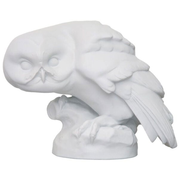 Nymphenburg Owl in White Bisque