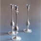 E.R. Butler Biedermeier Candlesticks Satin Silver