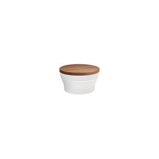 Hering Berlin Pulse Sugar Bowl with Wooden Lid