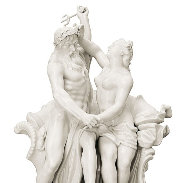 Nymphenburg Porcelain Neptune's Chariot Figure Close Up
