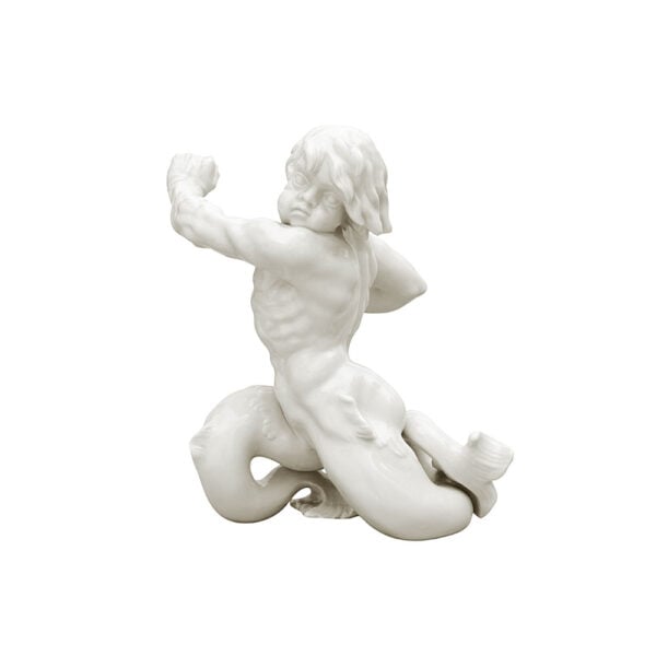 Nymphenburg Porcelain Triton Figure with Reed Nymphenburg Porcelain Triton Figure with Reed