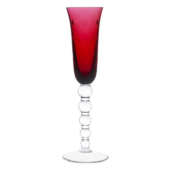 12Saint-Louis Bubbles Red Champagne Flute Saint-Louis Bubbles Red Champagne Flute