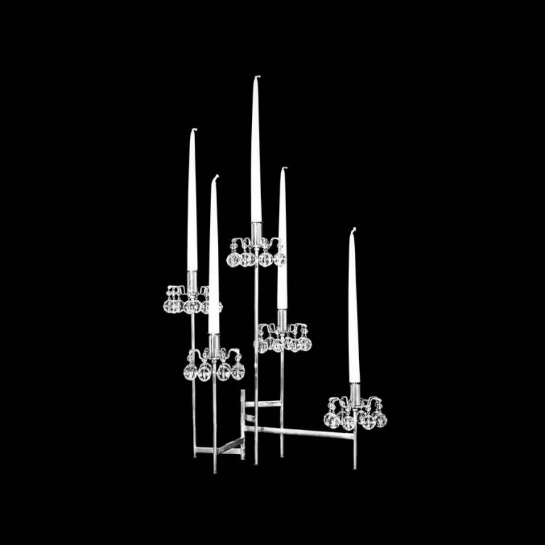 Lobmeyr Lights of Vienna Crystal Candelabrum 5 Arm