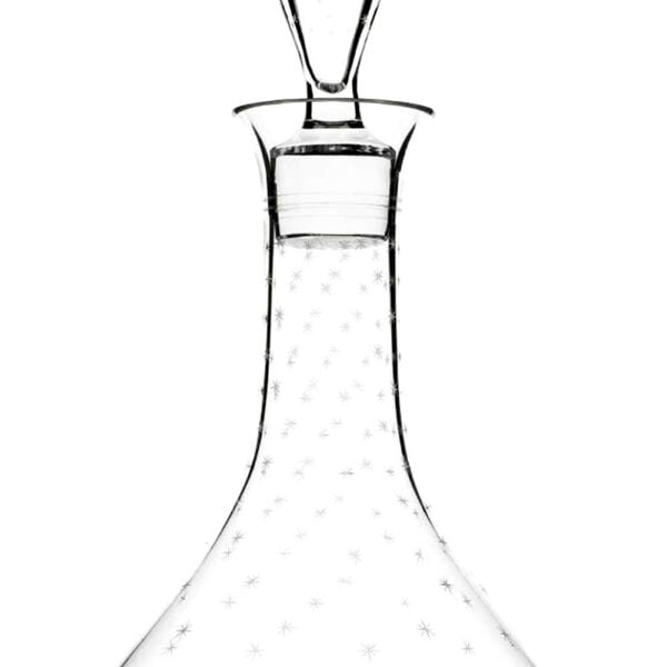 Close Up View Of Lobmeyr No. 4 Wine Decanter With Rothschild Stars Close Up View Of Lobmeyr No. 4 Wine Decanter With Rothschild Stars