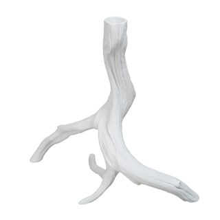 Nymphenburg Branch Candlestick White Bisque Large Detail View