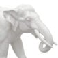 Nymphenburg Elephant Figurine - Ivory Glazed Trunk Down Close Up