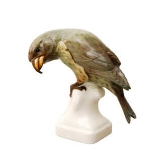 Nymphenburg Porcelain Crossbill Bird Figurine Painted