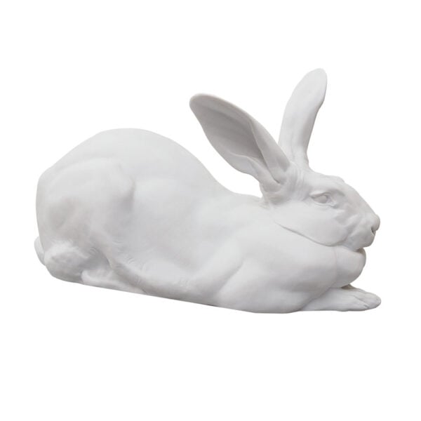 Nymphenburg Porcelain Hare Lying White Bisque