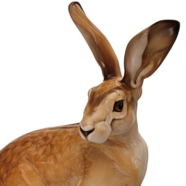 Nymphenburg Porcelain Hare Painted Close Up