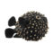 Nymphenburg Porcelain Hedgehog Fish Black Bisque with Gold Accents