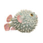 Nymphenburg Porcelain Hedgehog Fish Green
