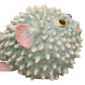 Nymphenburg Porcelain Hedgehog Fish Green Close Up