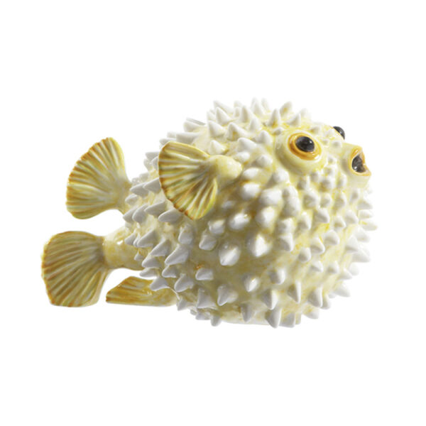 Nymphenburg Porcelain Hedgehog Fish Yellow