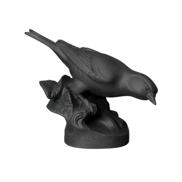 Nymphenburg Porcelain Linnet Bird in Black Bisque