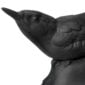Nymphenburg Porcelain Nuthatch Bird in Black Bisque Detail View
