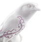 Nymphenburg Porcelain Shrike Bird With Flowers Of Life Painting Close Up