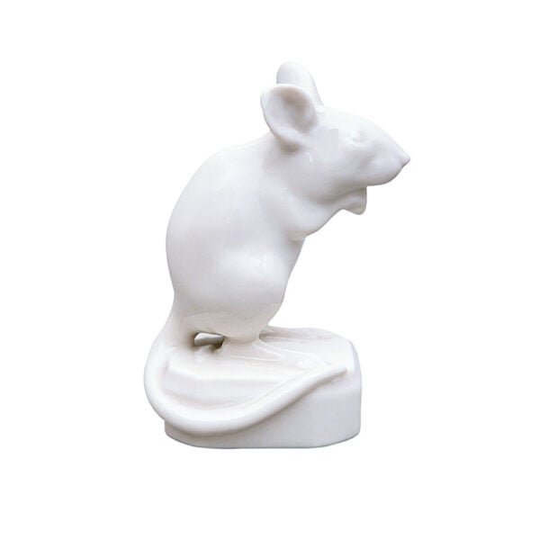 Nymphenburg Porcelain Sitting Mouse Ivory Glazed Nymphenburg Porcelain Sitting Mouse Ivory Glazed