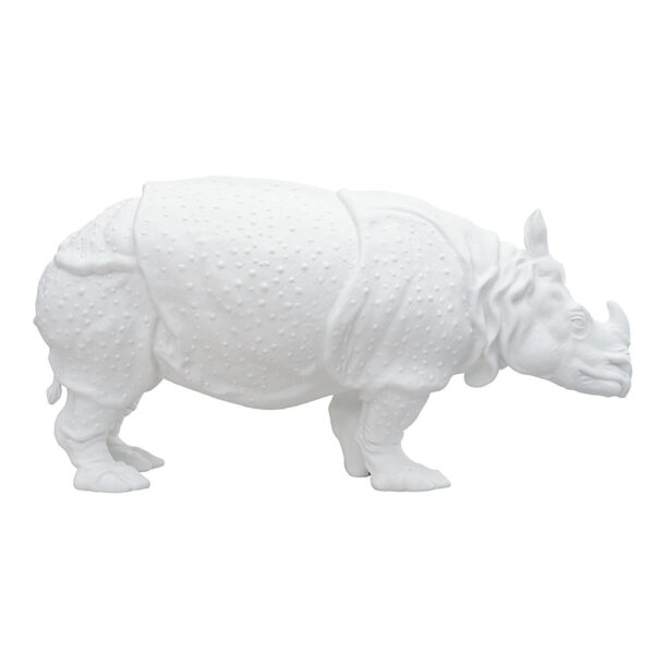 Nymphenburg Rhinoceros Clara In White Bisque