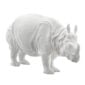 Nymphenburg Rhinoceros Clara In White Bisque Side