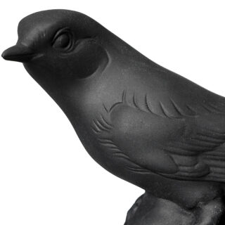 Nymphenburg Robin Bird Black Bisque Detail View Nymphenburg Robin Bird Black Bisque Detail View