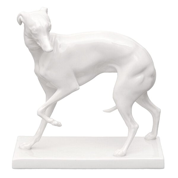 Nymphenburg Whippet Dog Ivory Close Up