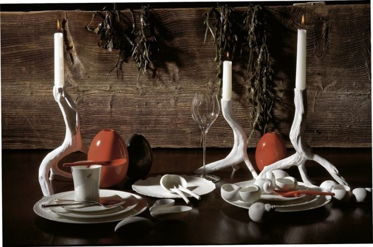 Nymphenburg Branch Candlestick White Bisque Group Nymphenburg Branch Candlestick White Bisque Group